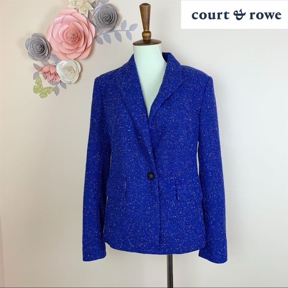 COURT & ROWE Jackets & Blazers - New! Court & Rowe Tweed Boucle One Button Blazer